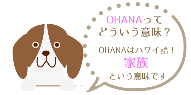 OHANAってどういう意味？OHANはハワイ語で家族という意味です。